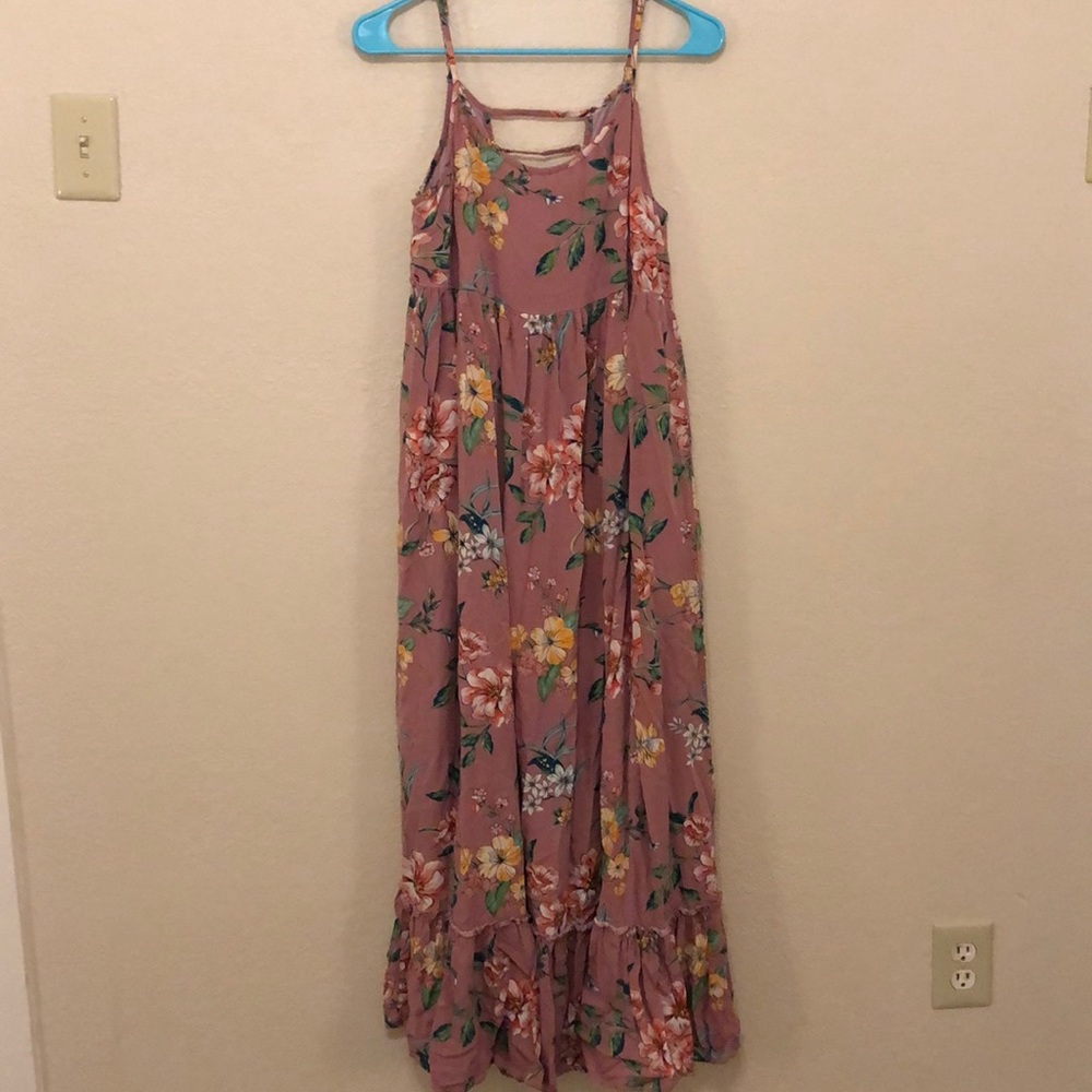 Target Pink floral maxi dress